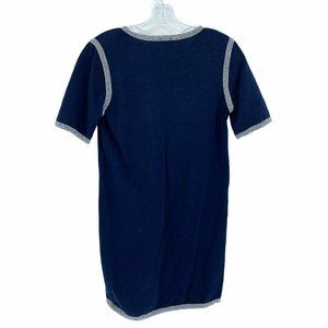 J.Crew Women's Size Small Tunic Blue V-neck Marled